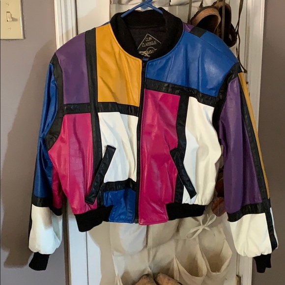 Vintage Jackets & Blazers - Genuine leather vintage oversized moto jacket